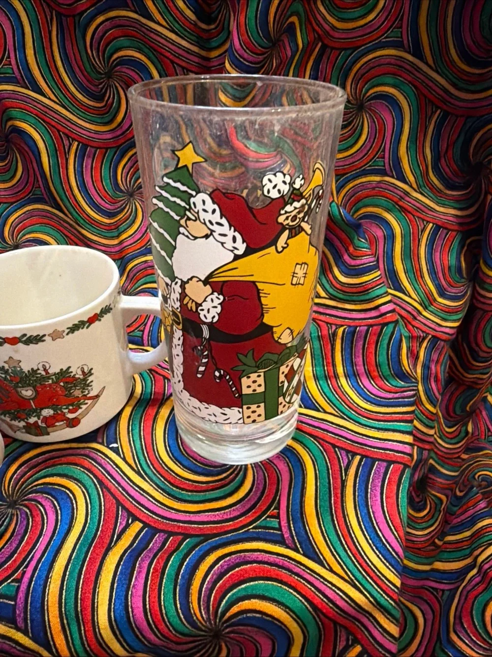 Vintage O Christmas Tree Christmas mug set